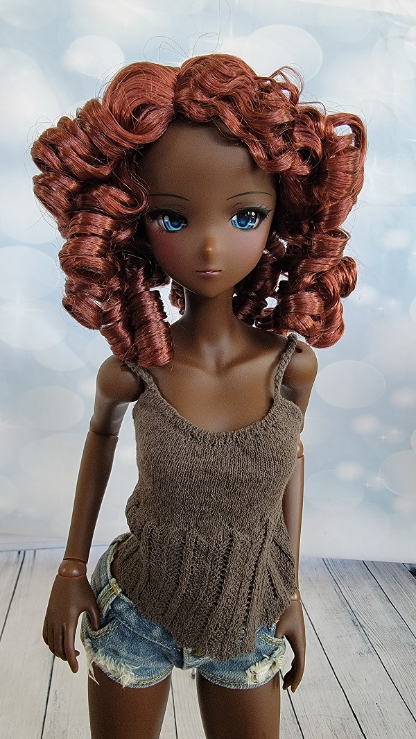 Red curled wig 8.5-9.5"